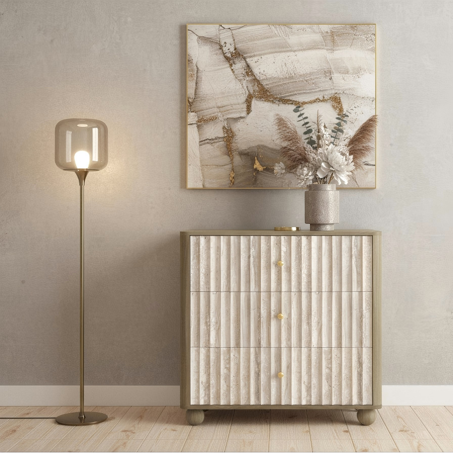 Pebble Groove 3-Drawer Chest